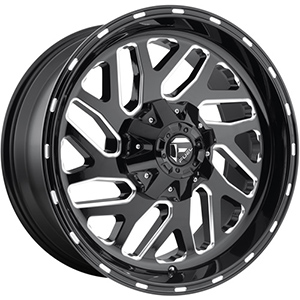 Fuel Triton D581 Gloss Black W/ Milled Spokes