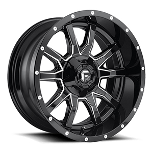 Fuel Vandal D627 Black W/ Milled Spokes