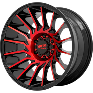 Moto Metal MO807 Gloss Black Machined W/ Red Tint