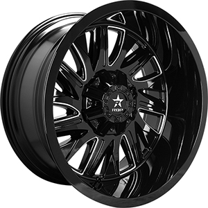 Rolling Big Power 75R Battalion Gloss Black W/ Milled Spokes