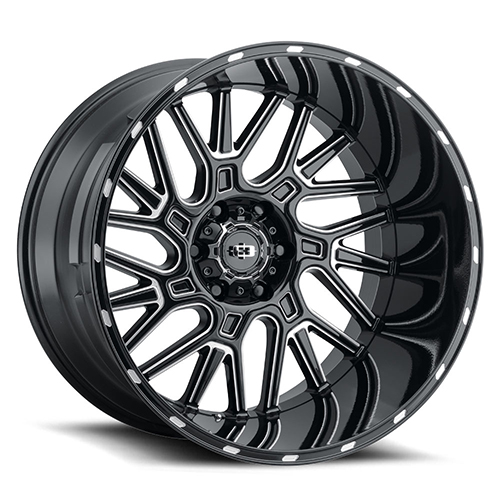 Vision Off-Road Brawl 404 Gloss Black W/ Milled Spokes