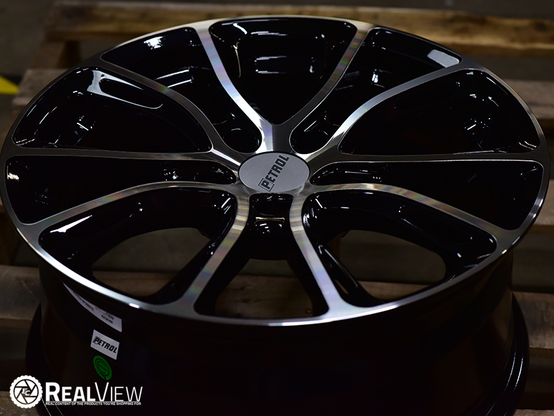 Petrol P5a 17x7.5 40 Gloss Black Machined Face Wheels Rims 