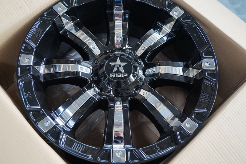 Rbp Rolling Big Power 94 R 20x9 Gloss Black Chrome Inserts 