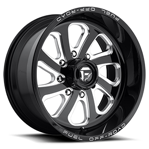 Fuel Flow D587 Gloss Black W/ Milled Spokes