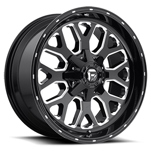 Fuel Titan D588 Gloss Black W/ Milled Spokes