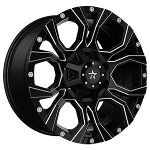 Rolling Big Power 64R Widow Gloss Black W/ Milled Spokes