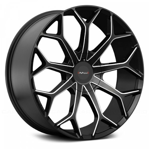 Cavallo CLV-22 Gloss Black W/ Milled Spokes Photo