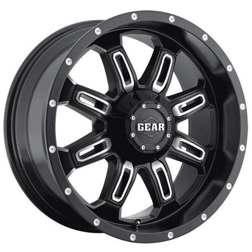 Gear Offroad Dominator 725 Gloss Black W/ Milled Spokes