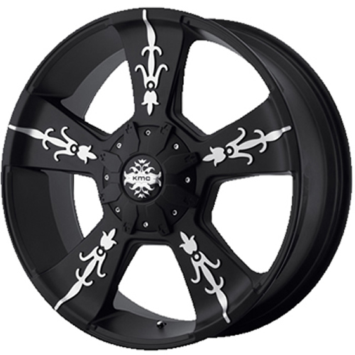 KMC KM668 Vandal Matte Black Machined Photo